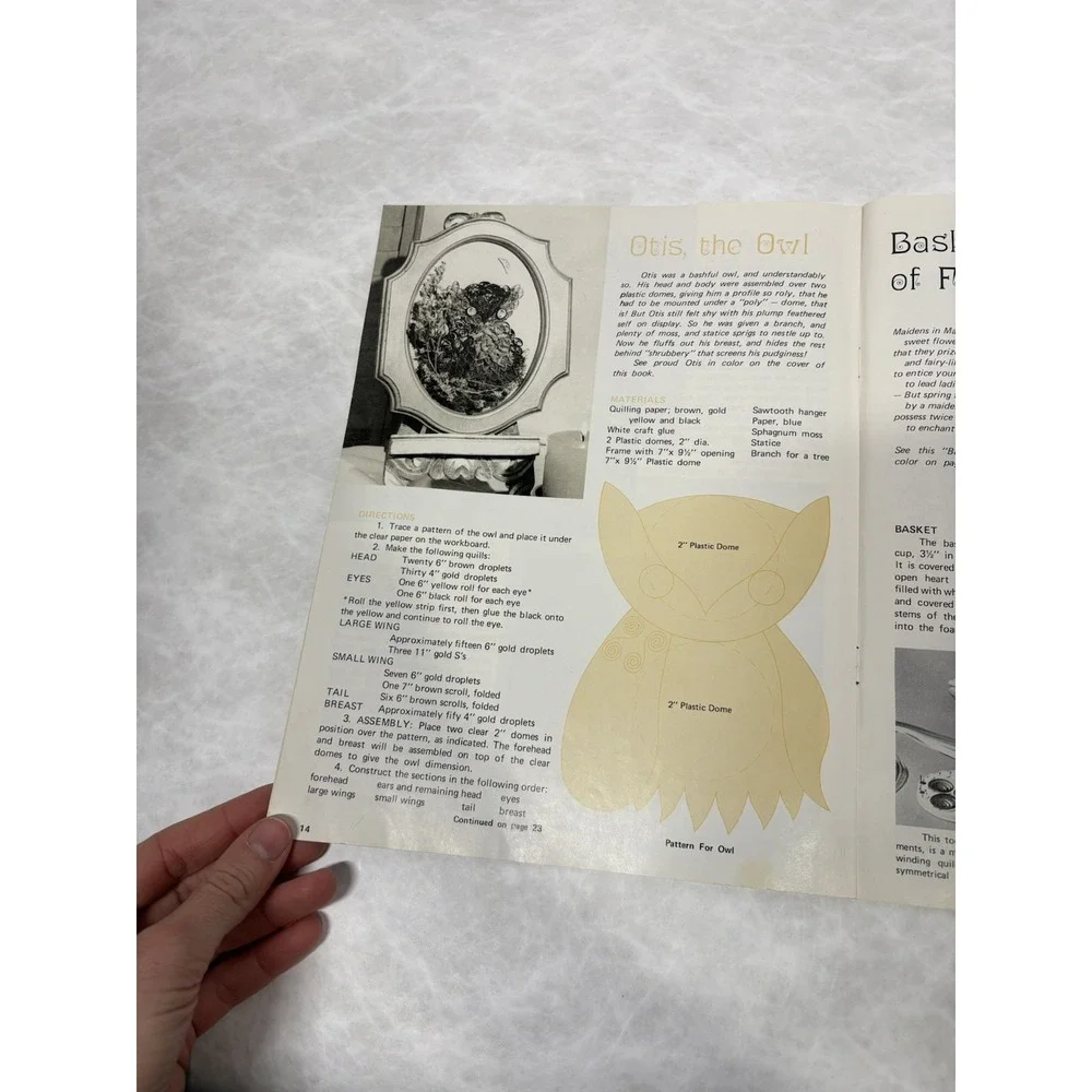 Vintage 1974 The Art Of Quilling Craft Booklet 23 Pages Carol‎ Dreesen Paper